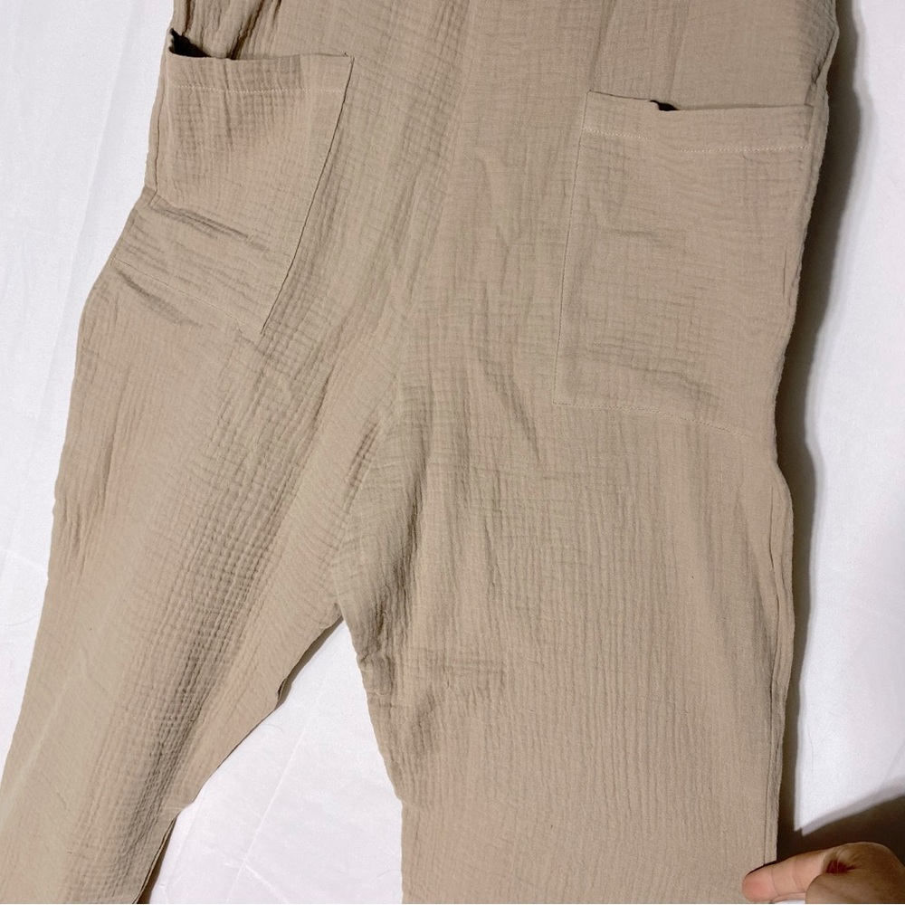 Smash + Tess for The Jilly Box Beige Organic Cotton Romper Jumpsuit S NWT - Picture 9 of 16